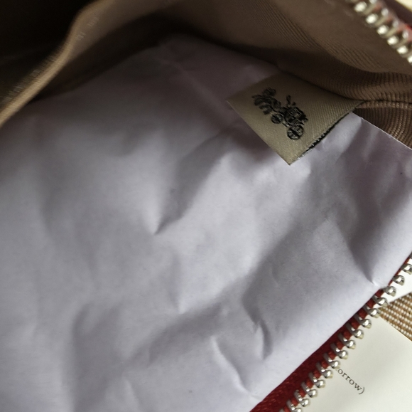 Coach Red and Blue Striped Wristlet NWT - Picture 6 of 7